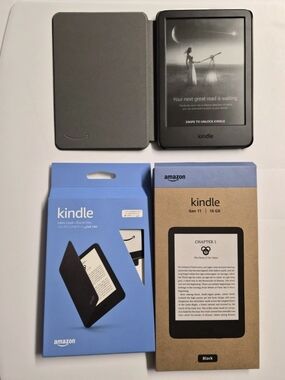 Amazon Kindle 11th Gen. 16GB, Wi-Fi, 6" - Black (2024) W/ Flip Cover Bundle
